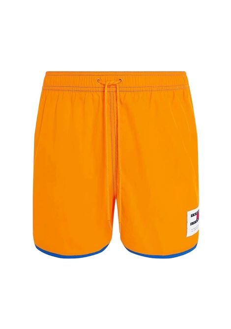 Costume Tommy Jeans a Contrasto Media Lunghezza Slim Arancione Uomo TOMMY HILFIGER SWIMWEAR | Costumi | UM0UM03149-ZEG